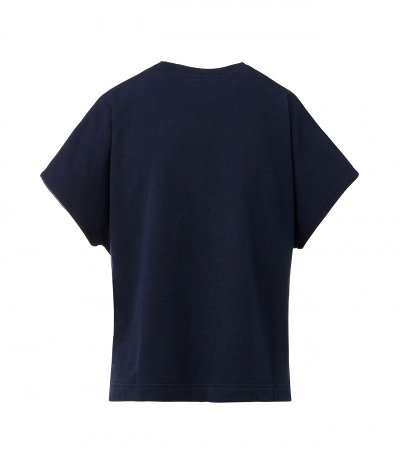 Navy Onitsuka Tiger T Shirts | 21765-JZXW