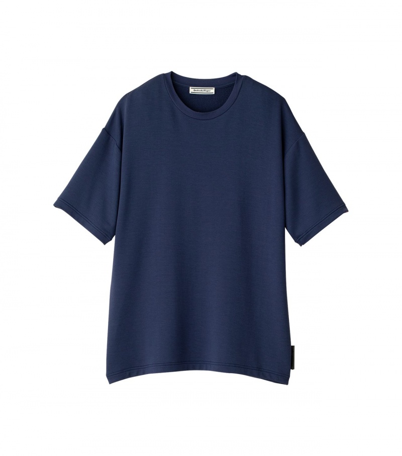 Navy Onitsuka Tiger T Shirts | 51980-CJWY