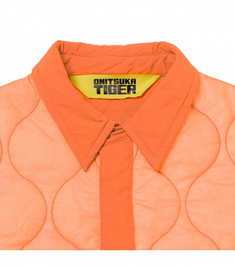 Orange Onitsuka Tiger Padded Shirts | 24690-QJFM