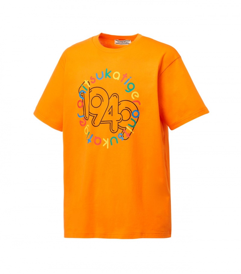 Orange Onitsuka Tiger T Shirts | 30724-GBUO