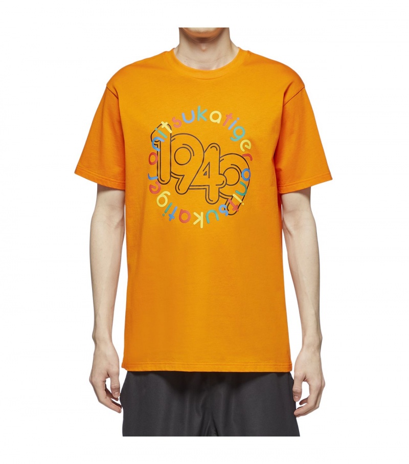 Orange Onitsuka Tiger T Shirts | 30724-GBUO