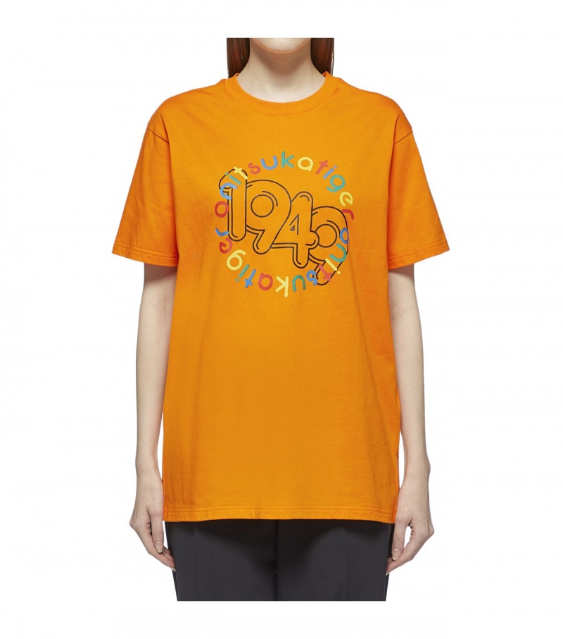 Orange Onitsuka Tiger T Shirts | 30724-GBUO