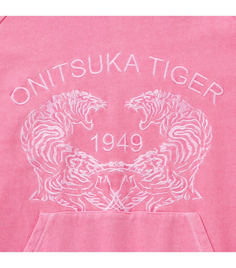 Pink Onitsuka Tiger Sweat Hoodie | 38091-RNLI