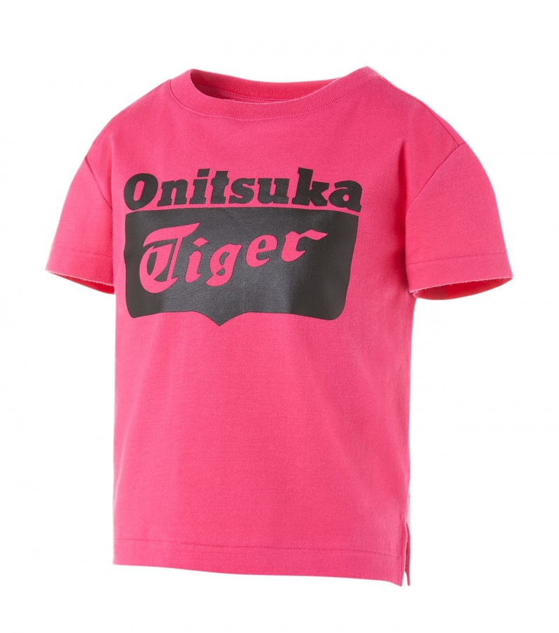 Pink Onitsuka Tiger T Shirts | 15379-UFSE