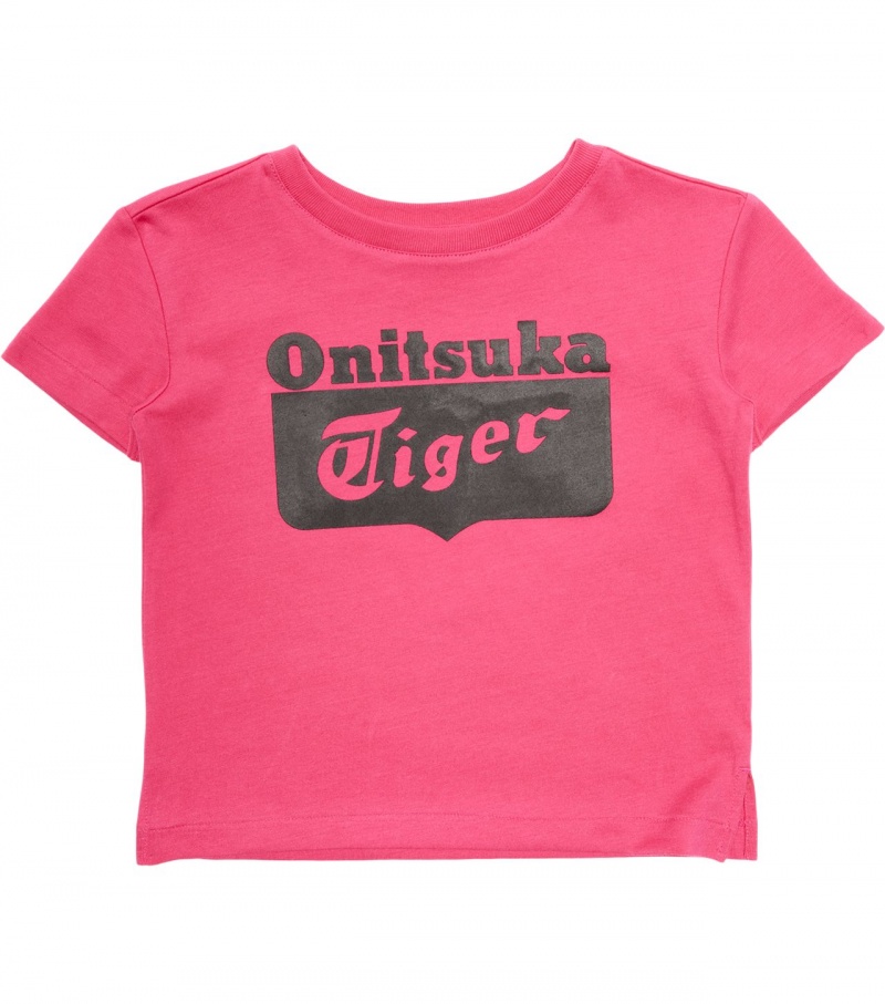 Pink Onitsuka Tiger T Shirts | 15379-UFSE