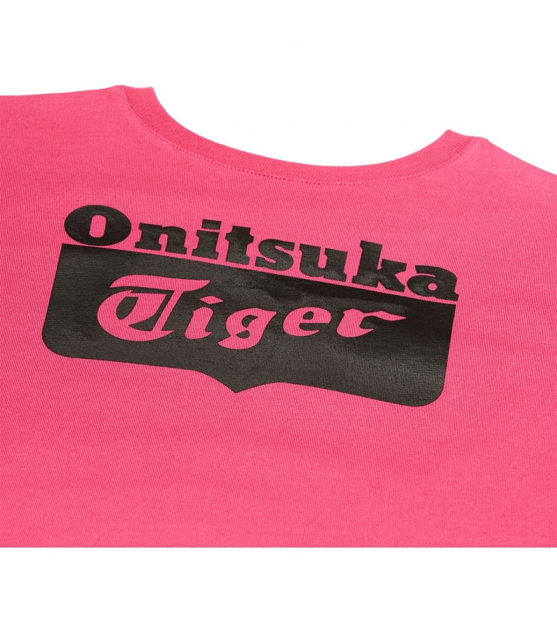 Pink Onitsuka Tiger T Shirts | 15379-UFSE