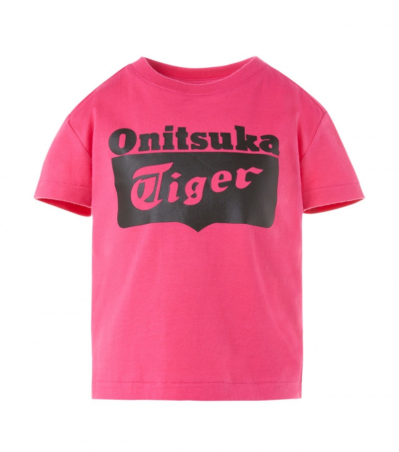 Pink Onitsuka Tiger T Shirts | 15379-UFSE