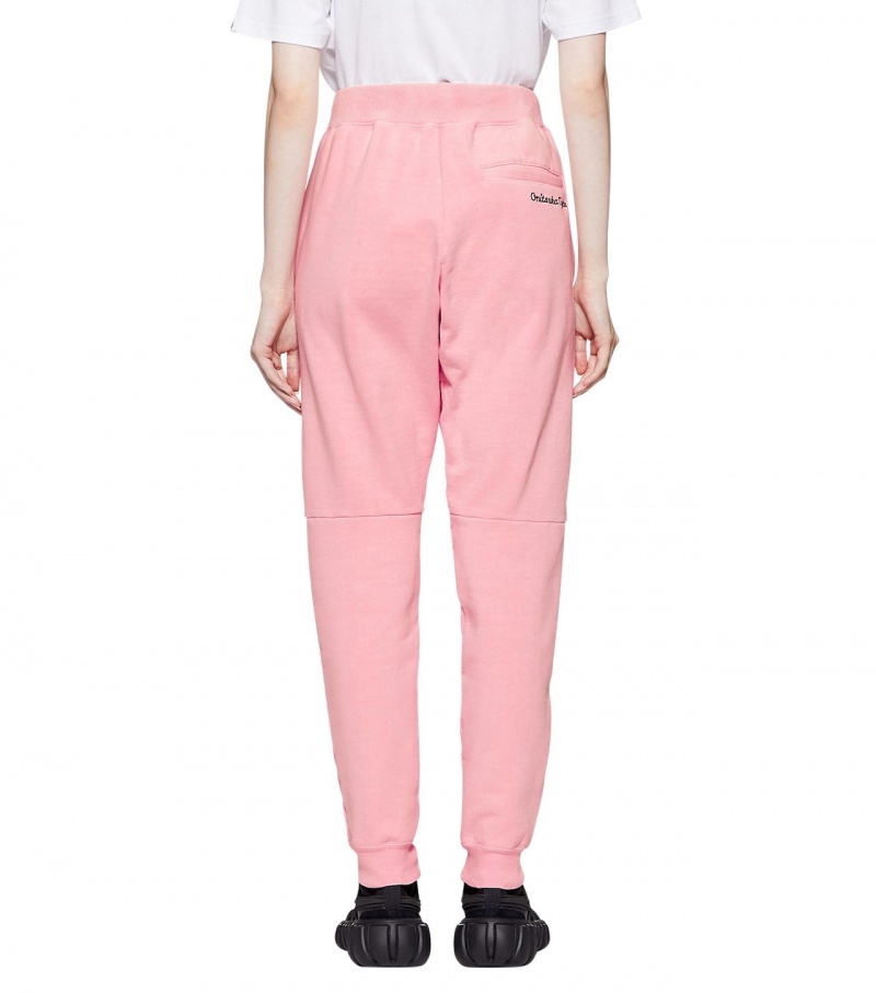 Pink Onitsuka Tiger Washed Pants | 46905-QDRA