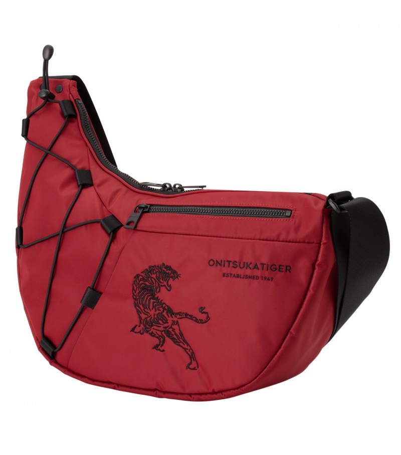 Red Onitsuka Tiger Messenger Bag | 94562-ZNQB