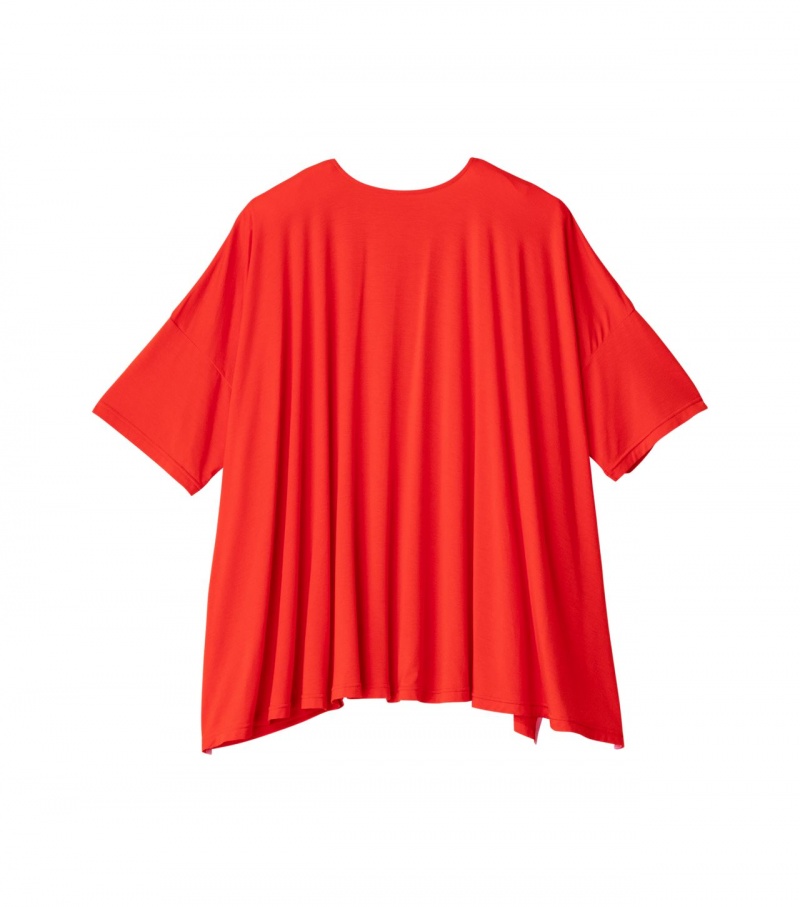 Red Onitsuka Tiger T Shirts | 50361-RMKD