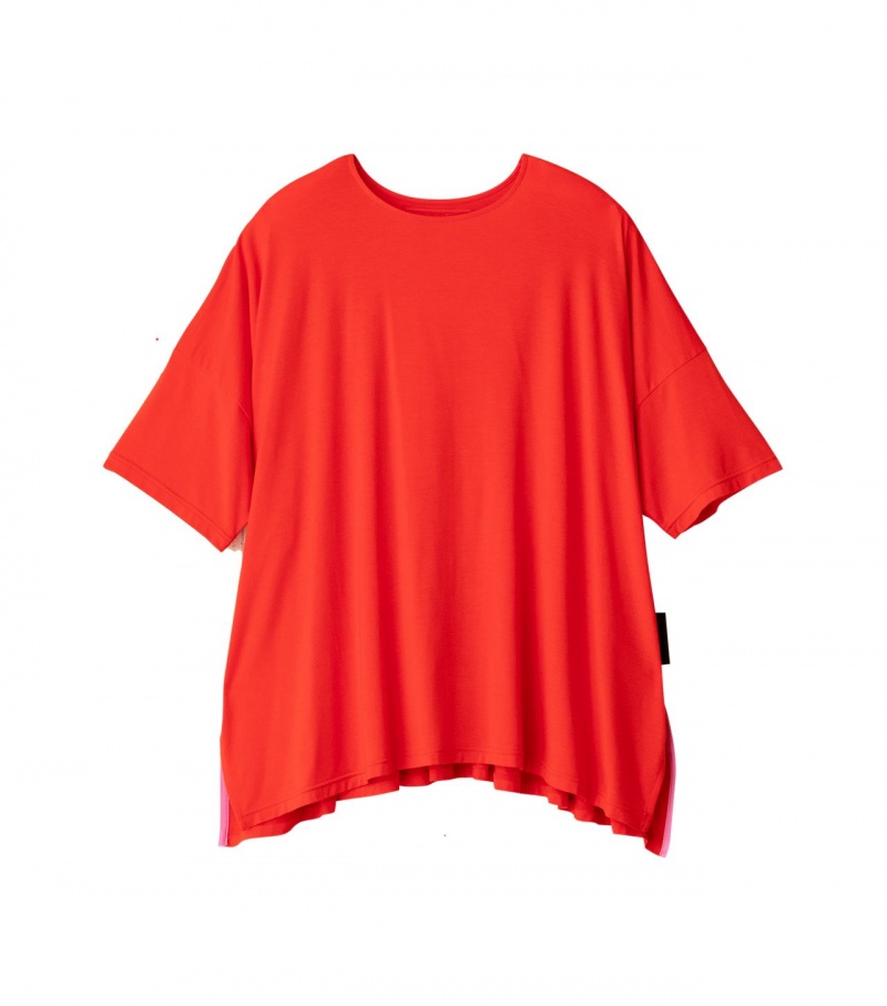 Red Onitsuka Tiger T Shirts | 50361-RMKD