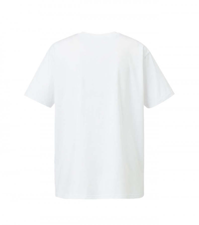 White Onitsuka Tiger Graphic T Shirts | 19420-LTUB