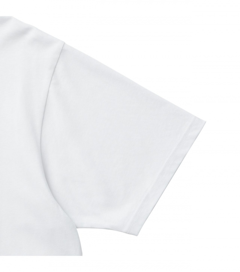 White Onitsuka Tiger Graphic T Shirts | 19420-LTUB