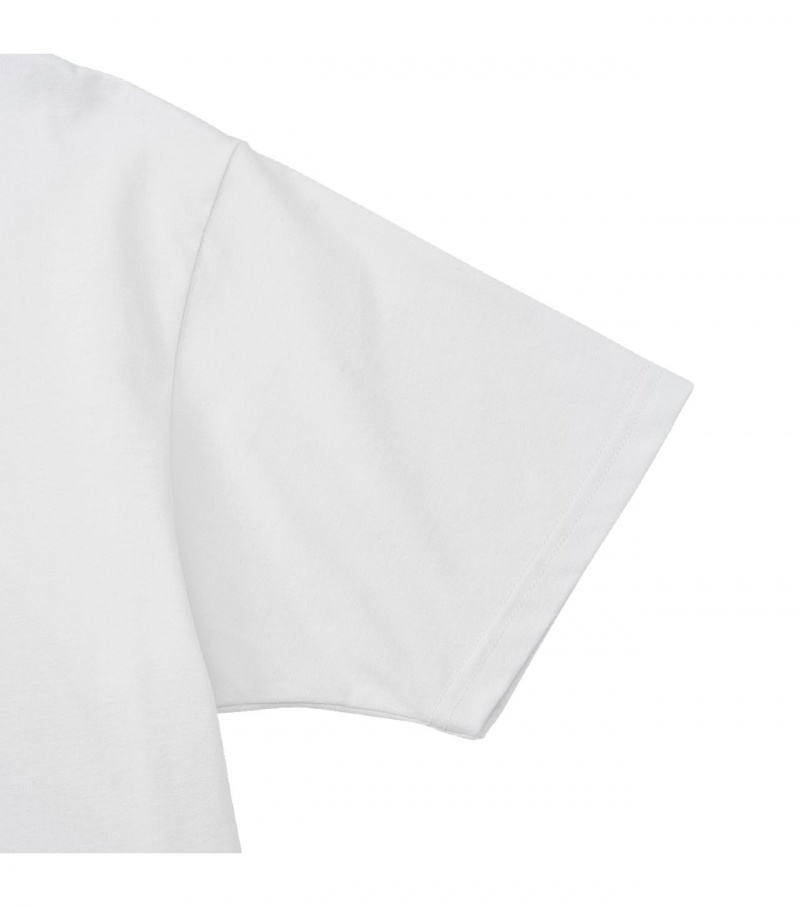 White Onitsuka Tiger Graphic T Shirts | 37680-WPLV