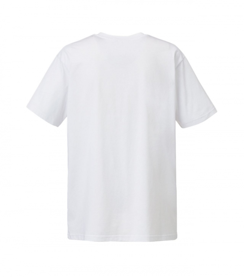 White Onitsuka Tiger Graphic T Shirts | 39061-UDWQ