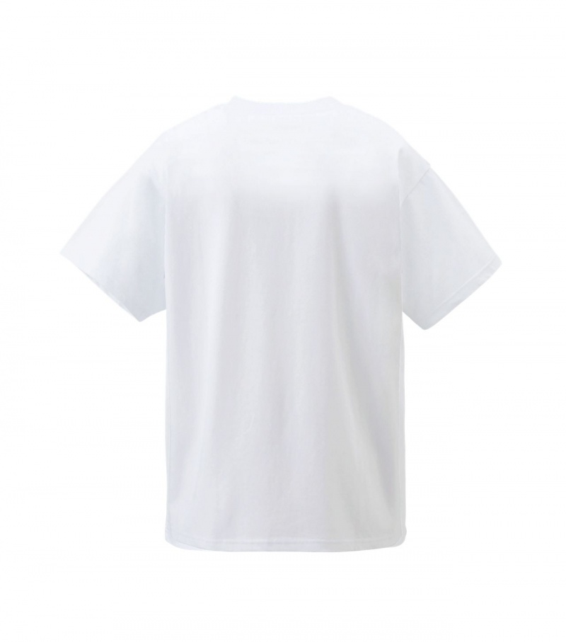 White Onitsuka Tiger Graphic T Shirts | 95137-ZYDL