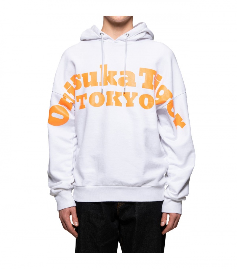 White Onitsuka Tiger Hoodie | 15240-QOJB