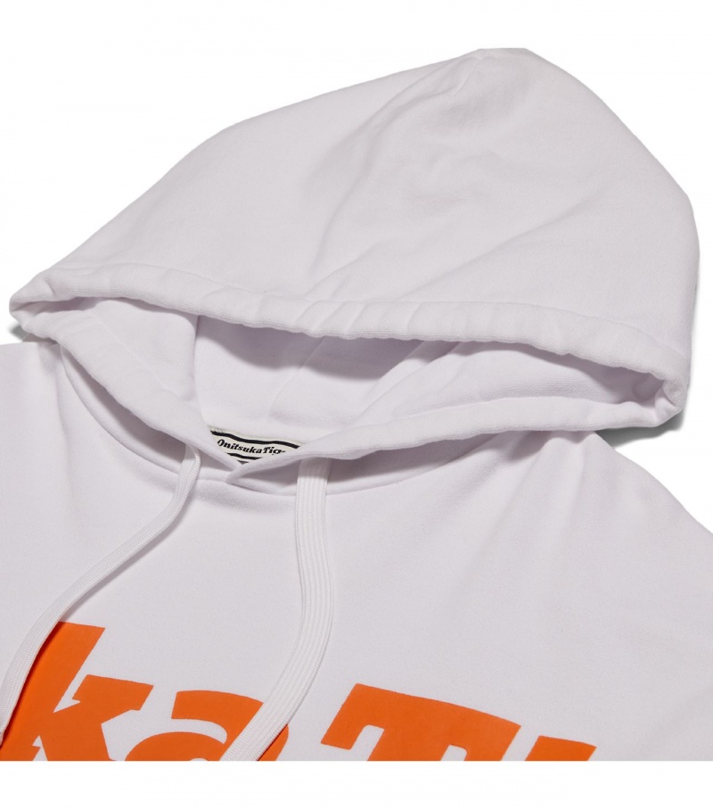 White Onitsuka Tiger Hoodie | 51872-BZQD