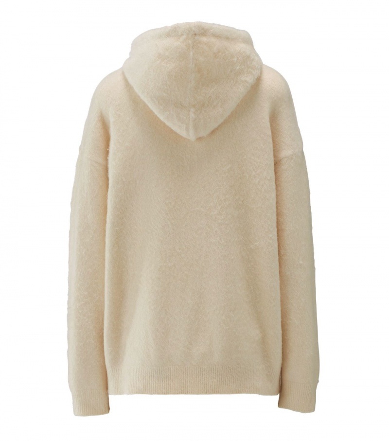 White Onitsuka Tiger Knit Hoodie | 19365-QCOT