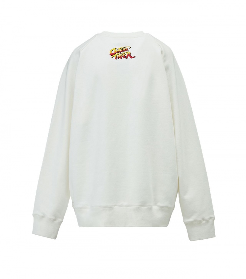 White Onitsuka Tiger Sweat Tops | 69250-GPOF