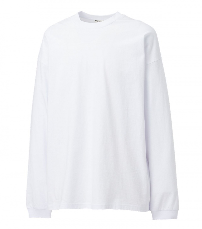 White Onitsuka Tiger Sweatshirts | 21460-QBOA