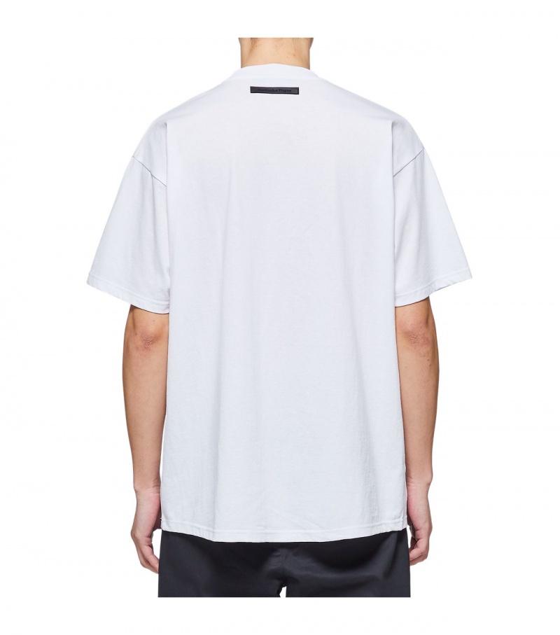 White Onitsuka Tiger T Shirts | 06387-JFYI