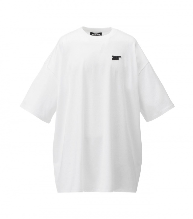 White Onitsuka Tiger T Shirts | 20913-HELA