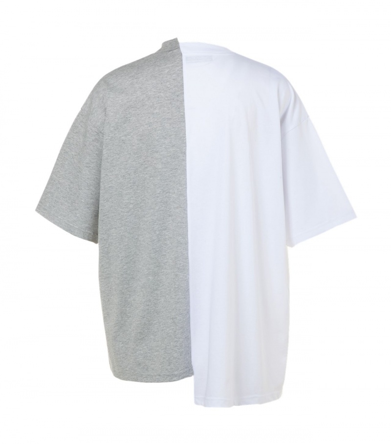 White Onitsuka Tiger T Shirts | 37840-WFNQ