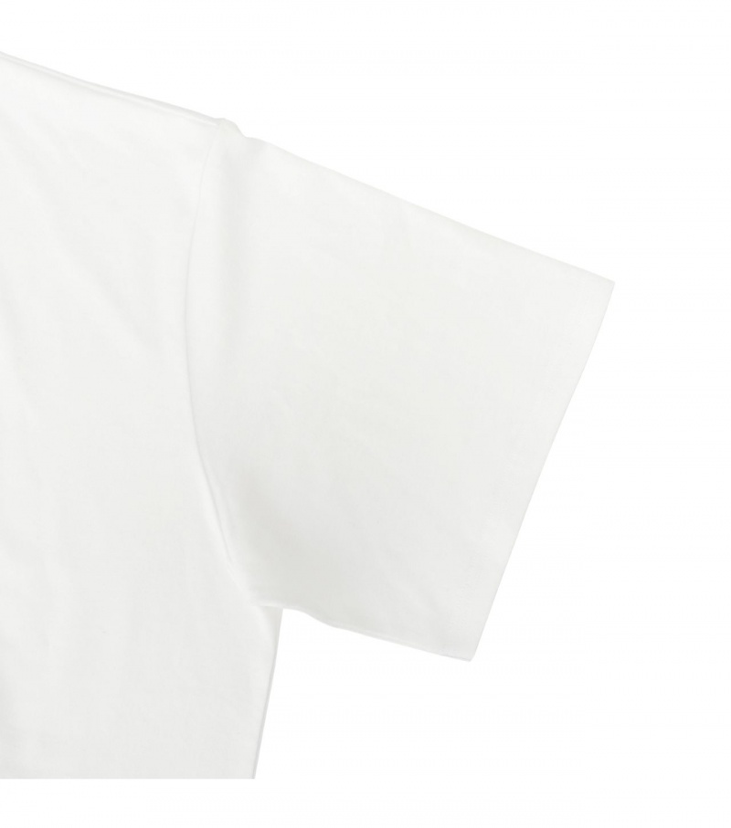 White Onitsuka Tiger T Shirts | 92730-WXIR