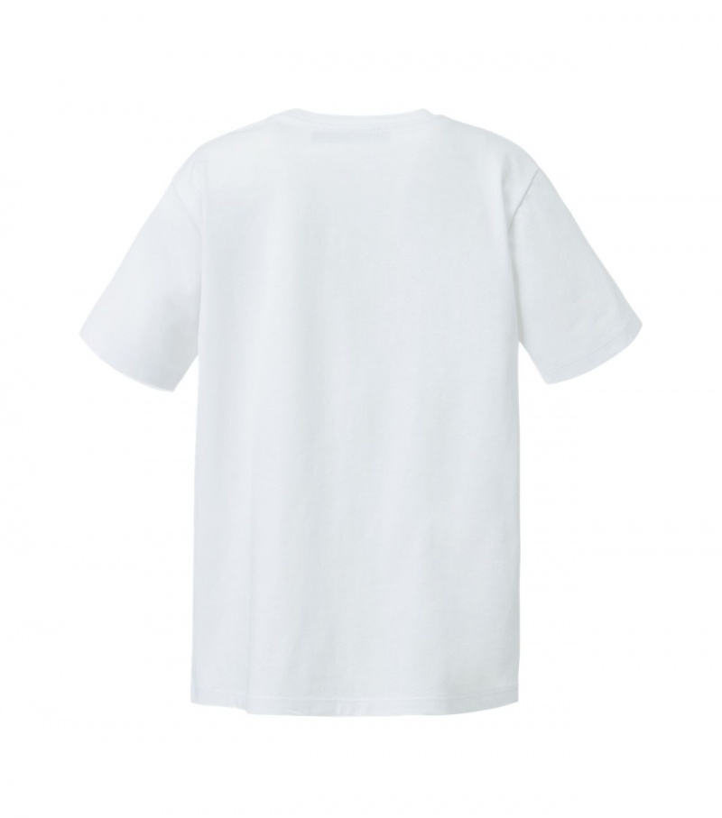 White / Black Onitsuka Tiger Logo T Shirts | 74169-GUOD