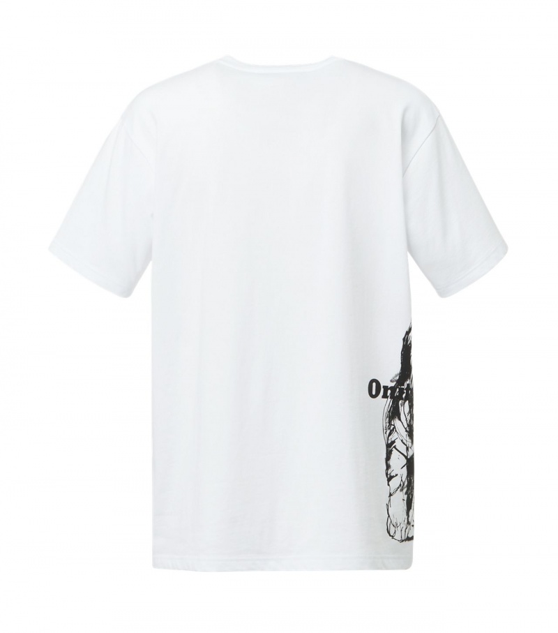 White / Black Onitsuka Tiger T Shirts | 96782-MASY