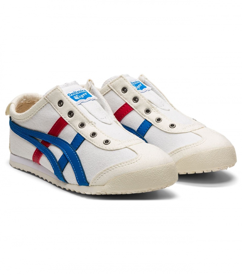 White / Blue Onitsuka Tiger Mexico 66 Slip-On | 50913-TVOS