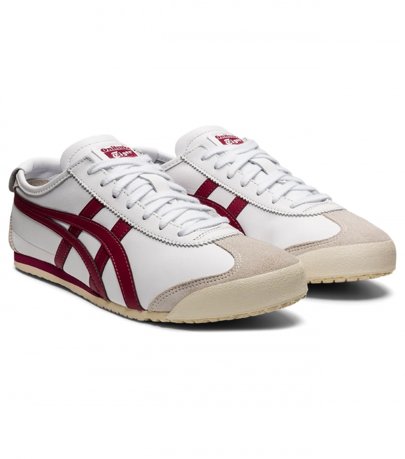 White / Burgundy Onitsuka Tiger Mexico 66 | 83149-ZQFB