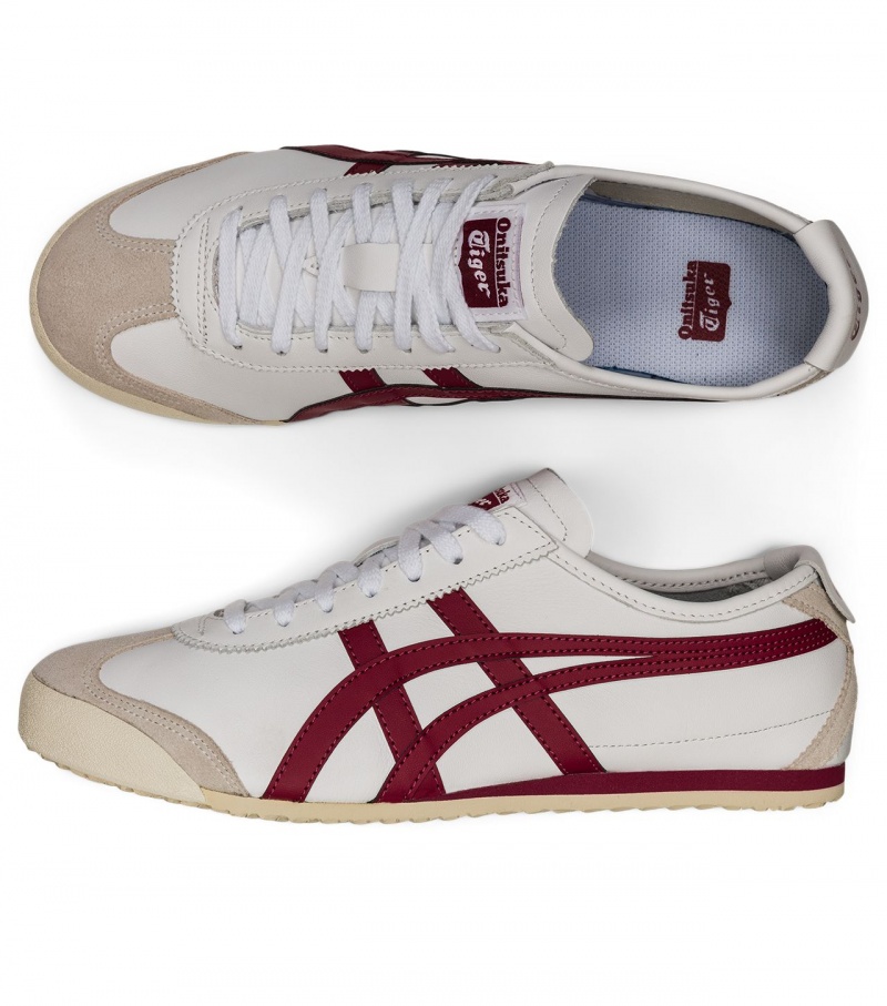 White / Burgundy Onitsuka Tiger Mexico 66 | 54317-QMWX