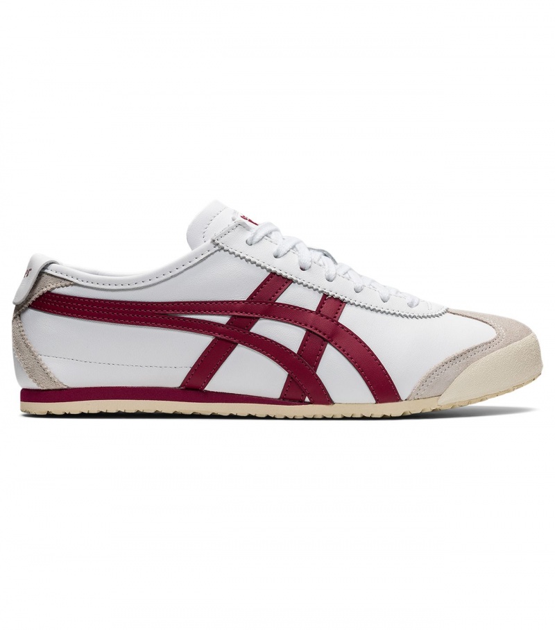 White / Burgundy Onitsuka Tiger Mexico 66 | 54317-QMWX