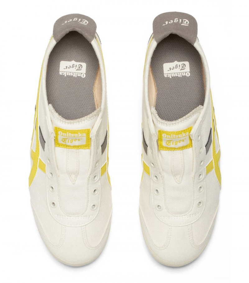 White / Orange Yellow Onitsuka Tiger Mexico 66 Slip-On | 15490-DPNT