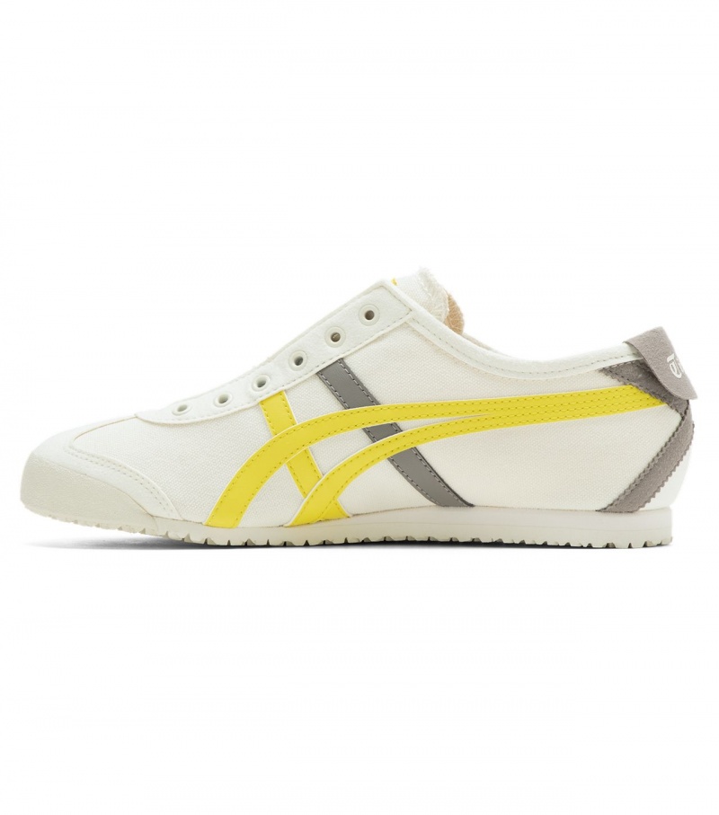 White / Orange Yellow Onitsuka Tiger Mexico 66 Slip-On | 65079-YMTV