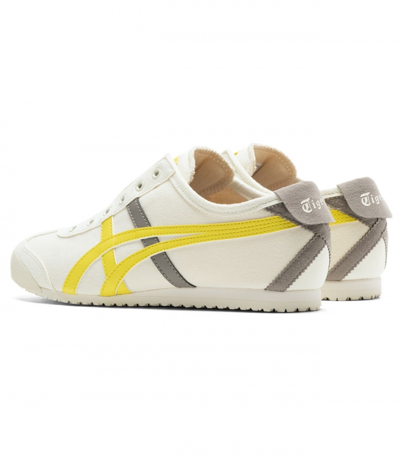 White / Orange Yellow Onitsuka Tiger Mexico 66 Slip-On | 65079-YMTV