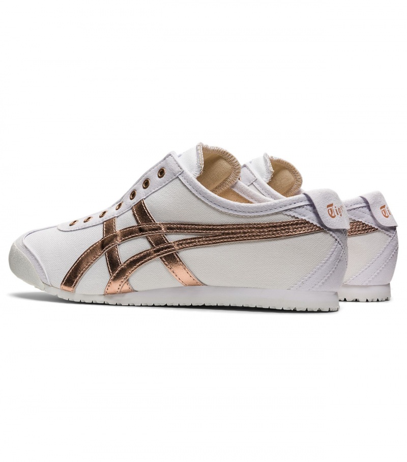 White / Rose Gold Onitsuka Tiger Mexico 66 Slip-On | 95843-NSUF