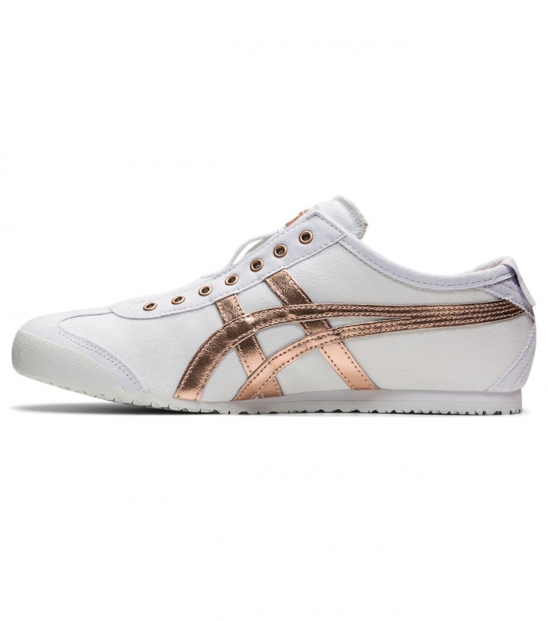 White / Rose Gold Onitsuka Tiger Mexico 66 Slip-On | 95843-NSUF