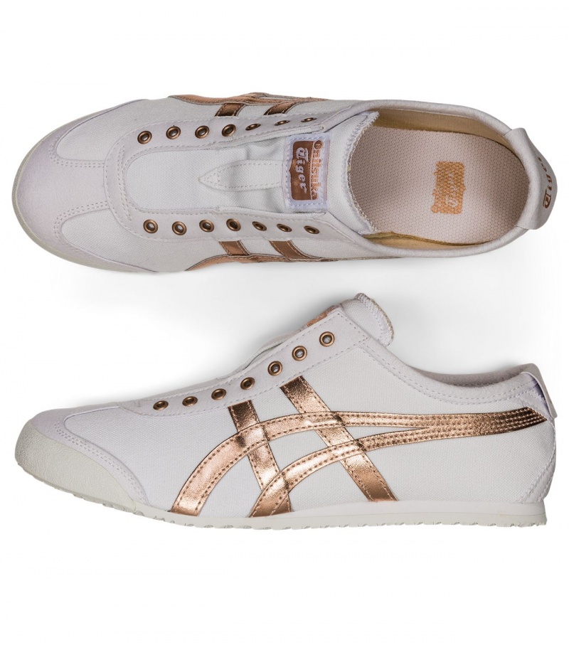 White / Rose Gold Onitsuka Tiger Mexico 66 Slip-On | 89421-DOTA