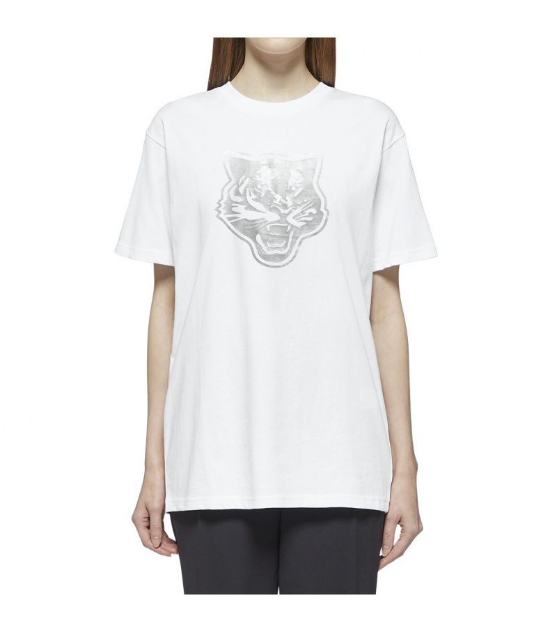 White / Silver Onitsuka Tiger Logo Graphic T | 84205-UGNI