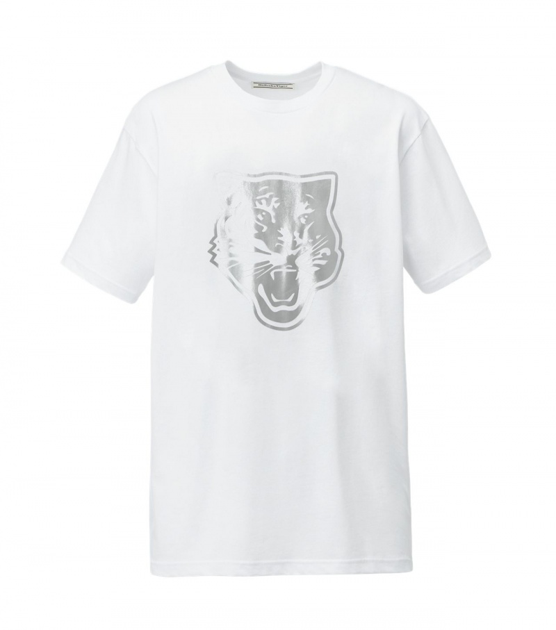 White / Silver Onitsuka Tiger Logo Graphic T | 84205-UGNI