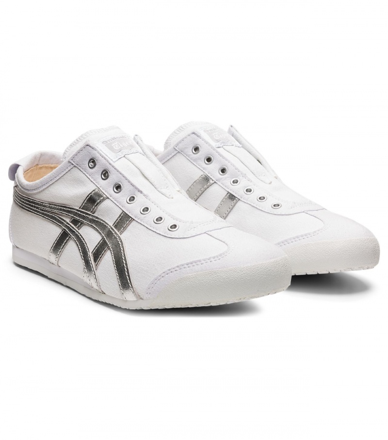 White / Silver Onitsuka Tiger Mexico 66 Slip-On | 57831-GCBJ