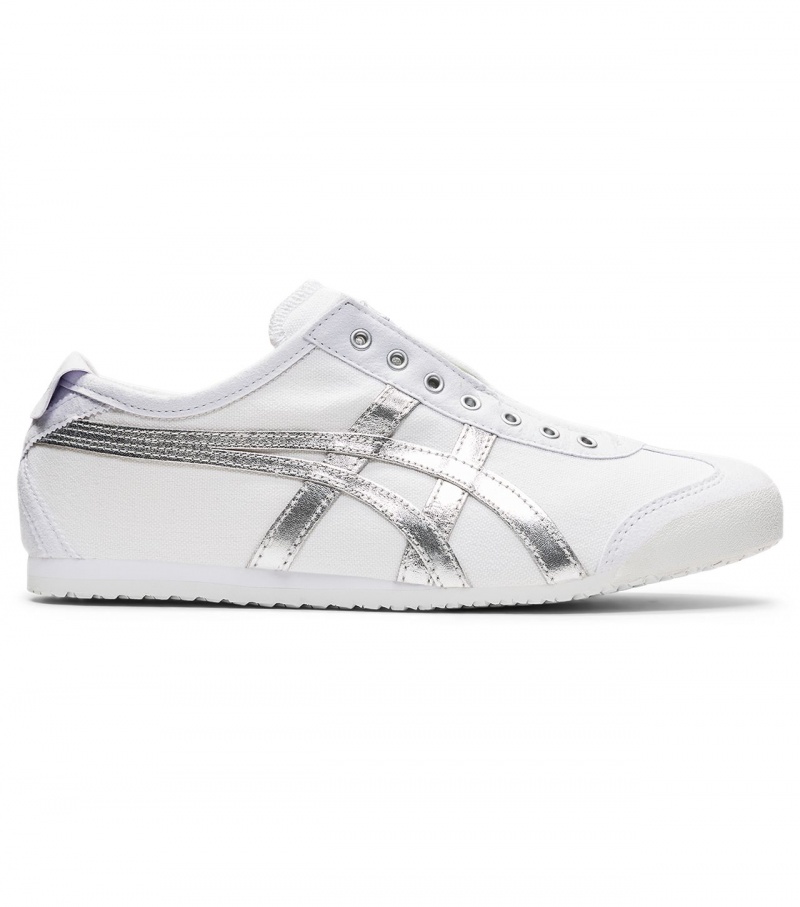 White / Silver Onitsuka Tiger Mexico 66 Slip-On | 62840-YOPI