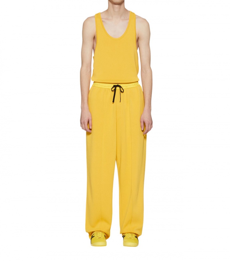 Yellow Onitsuka Tiger Knit Pants | 12967-MWCH