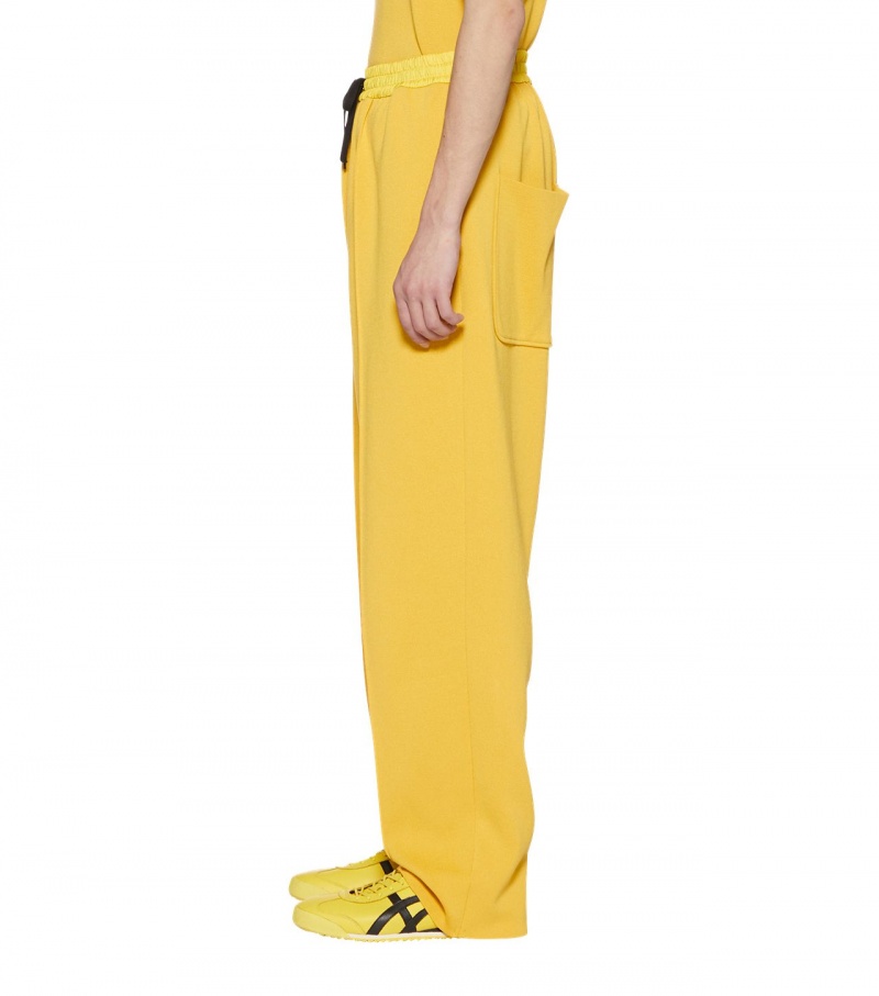 Yellow Onitsuka Tiger Knit Pants | 37106-CNLR