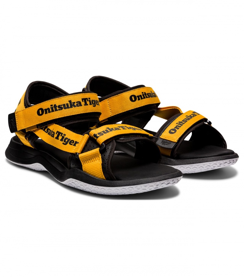 Yellow / Black Onitsuka Tiger Ohbori Strap | 85964-JXMQ